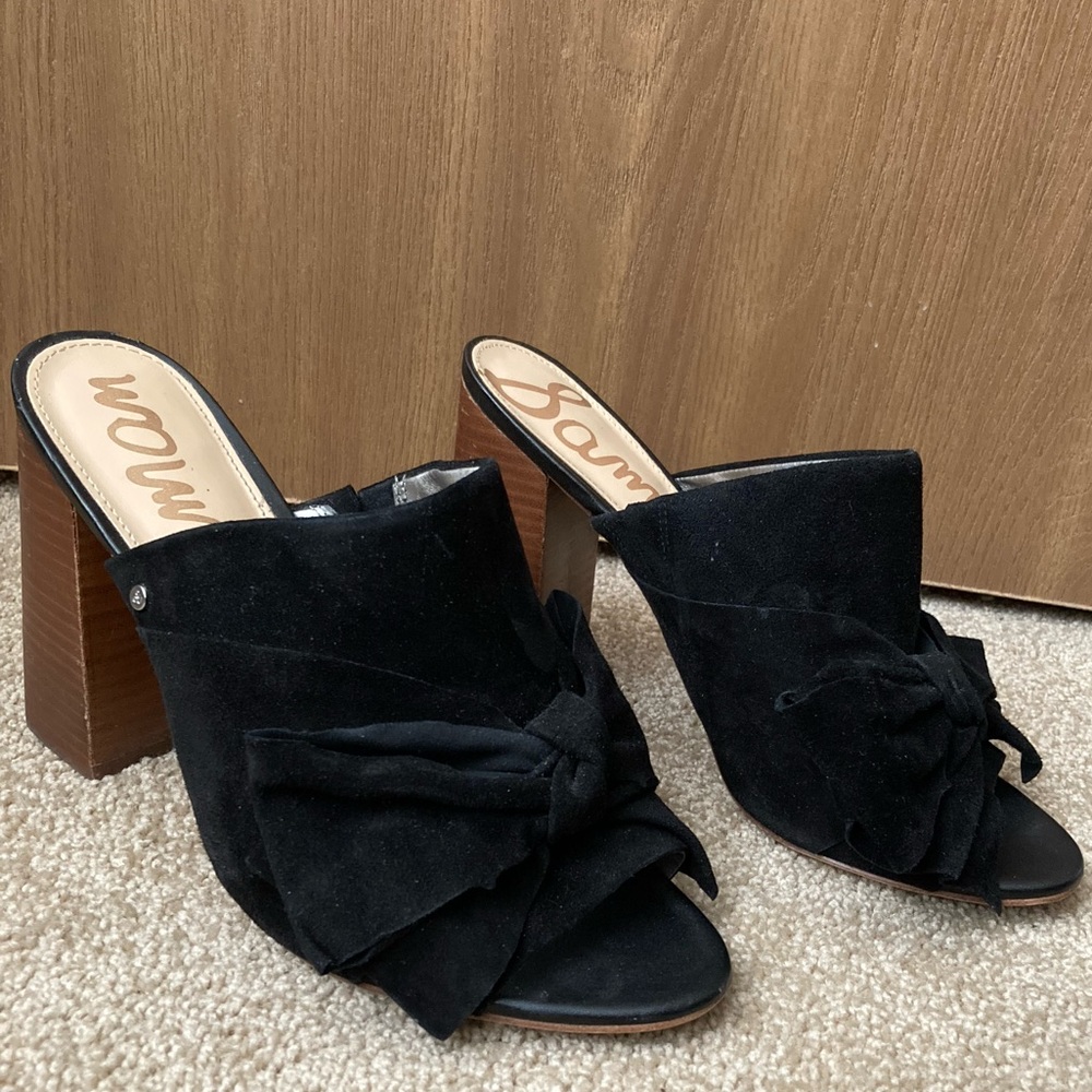 Sam Edelman black mule with block heel